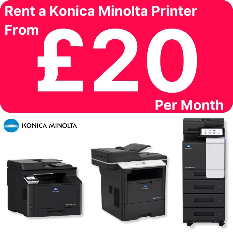 Rent a Konica Minolta Printer in Liverpool from £20 - Konica Minolta Printer Rental Liverpool